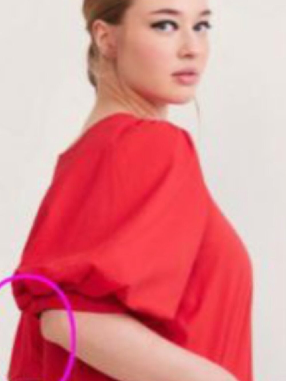 Red blouse Verda - Picture 2 of 3